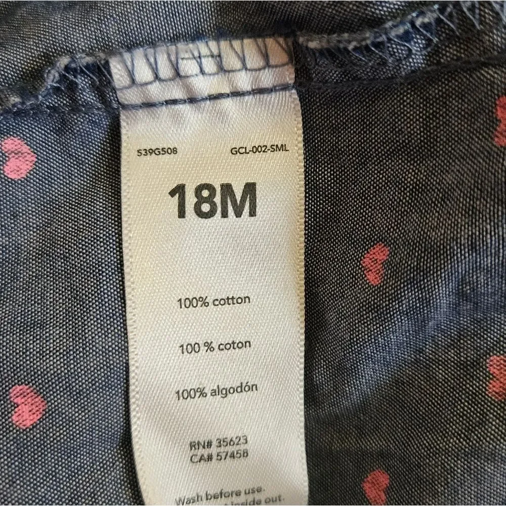 Carter's Baby Girl Shirt Bundle Size 18 Months 100% Cotton